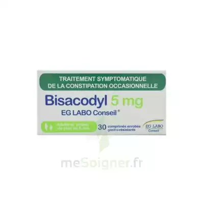 Bisacodyl Eg Labo Conseil 5 Mg Comprimés Enrobés Gastro-résistant Plq Pvc/alu/30 à Die
