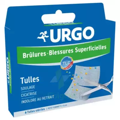 Urgo Brûlures - Blessures Superficielles Tulles Petit Format 5x5cm B/6 à Die
