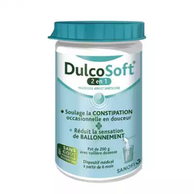 Dulcosoft 2 En 1 Constipation Et Ballonnement Poudre à Diluer Fl/200g à Die